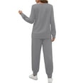 thumbnail image 5 of UVN Womens Fall Jogger Suit 2 Piece Set Long Sleeve Pullover Long Sweatpants with Pockets Ladies Sweatsuits Casual Lounge Set, 5 of 11