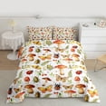 thumbnail image 2 of jejeloiu Bohemian Butterflies Queen Comforter Set,Rustic Fungus Mushroom Bedding Comforter Set For Girl Teens Reversible 3 Pieces, 2 of 8