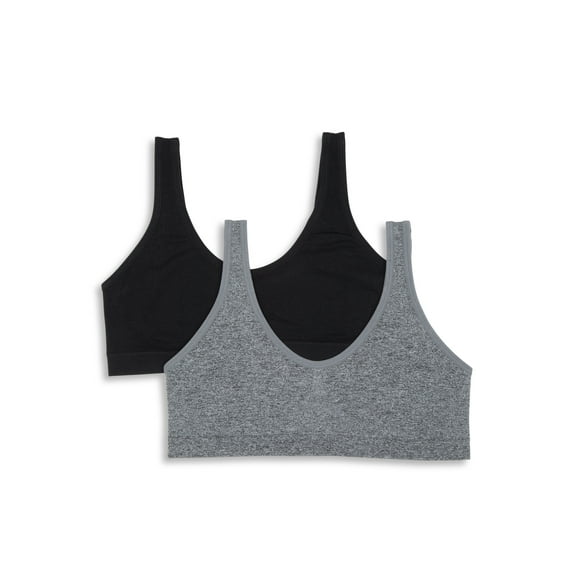 Hanes Girls Seamless Cozy Pullover Bra, 2-Pack, Sizes (S-XXL)