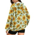 thumbnail image 4 of SCRAWLGOD Sunflowers Woman Zipper Hoodies for Women Oversized Sweatshirt Graphic Long Sleeve Ladies Hoodies Zip Front Soft Active Wear Hoodies for Women Clubs Size XS, 4 of 6