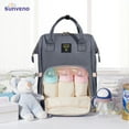 thumbnail image 2 of Sunveno Classic Diaper Bag Backpack Large Capacity Travel Backpack with USB Charge Port , Gray, 2 of 12