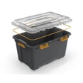 thumbnail image 5 of Ezy Storage 19.8 Gallon Large Gasket Tote, IP68 WaterProof Plastic Storage Bin with Lid, Gasket Seal and Durable Latches, Gray, 5 of 18