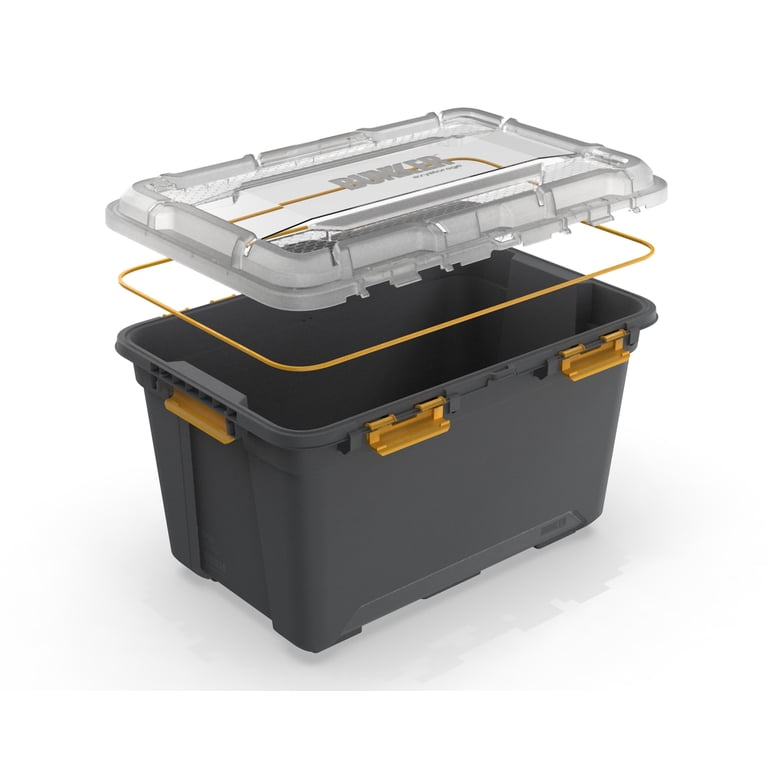 Ezy Storage 19.8 Gallon Large Gasket Tote, IP68 WaterProof Plastic