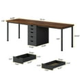 thumbnail image 2 of YYAo Gaming Desk, Computer Desk,78.7" Two Person Desk, Long Computer Desk with 5 Drawers,Rustic Brown & Black, 2 of 6