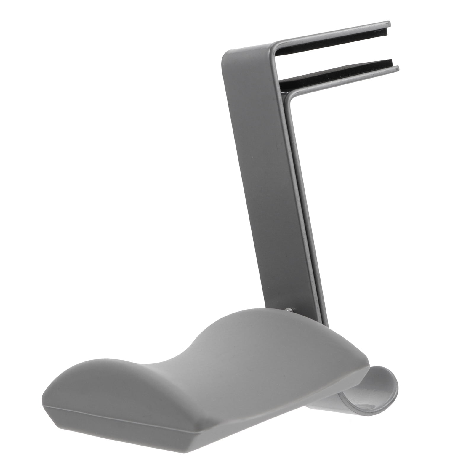 LABSERRON Headphone Holder Grey Metal Clamp for Desk Under Cabinet Quick Installation
