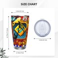 thumbnail image 4 of Saiise Geometry Dash Print Tumbler 20 Oz Stainless Steel Vacuum Insulated with Straw Coffee Cup for Home,Office,Outdoor Works Great for Ice Drinks and Hot Beverage, 4 of 8