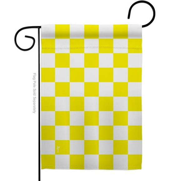 Americana Home & Garden G142826-BO Yellow Checker Novelty Merchant 13 x 18.5 in. Double-Sided Decorative Horizontal Garden Flags for House Decoration Banner Yard Gift