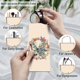 thumbnail image 4 of Estuche para 2 gafas, suave, portátil, de piel sintética, con cierre a presión, con diseño de flores y mariposas, y paño de limpieza., 4 of 9