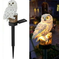 Owl Garden Stake, Solar Lights Outdoor Decorative Resin Owl Solar LED Lights with Stick for Garden Lawn Pathway Yard Decorations