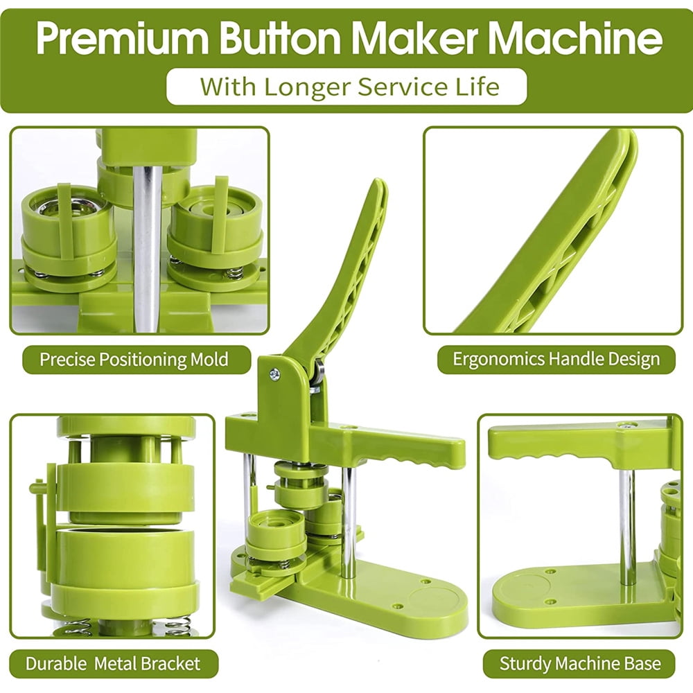 Brooches Badge Button Maker Machine for Handicraft Button Parts Making Tools, 32 MM DIY Pin Badge ,Beginner-Friendly
