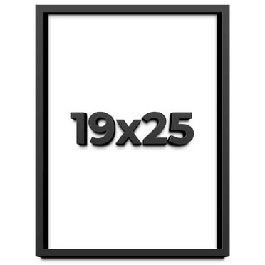 19x25 Shadow Box Frame Black | 1 inches Deep Real Wood Contemporary Shadowbox Display Frame | UV