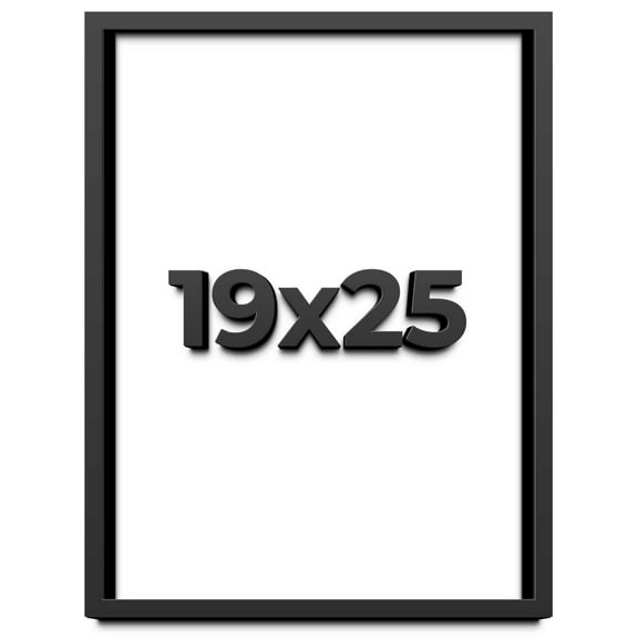 19x25 Shadow Box Frame Black | 1 inches Deep Real Wood Contemporary Shadowbox Display Frame | UV