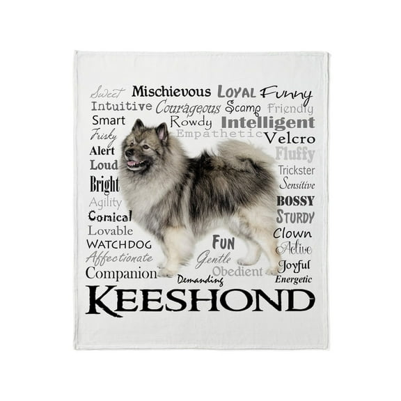 CafePress - Keeshond Traits Throw Blanket - Soft Fleece Throw Blanket, 50"x60" for All Ages