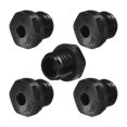 thumbnail image 1 of Tapón de extremo de tubo de cabeza hexagonal interior de 5 piezas, con conector de tapón de manguera de jardín M12x1.5mm de nylon con anillo de sellado para terminar extremos de tuberías [Negro], 1 of 6