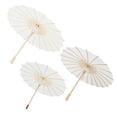 thumbnail image 2 of DIY Paper Umbrella, Smoothing Opening Closing DIY Hand Painted 3PCS Blank Paper Umbrella Comfortable Hold Humanized  for Photography Props for Decoration, 2 of 8