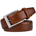 thumbnail image 2 of Beltox Men Brown Belt Casual Dress Jeans 1.25” Wide w Brushed Buckle 36, 2 of 6