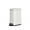 White, variant on 13 gal / 50 L Slim Stainless Steel Bathroom Trash Can with Lid, Step-On Pedal, Soft Close, Inner Bucket, Waterproof Small Garbage Bin for Bedroom