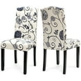 thumbnail image 2 of Gymax Set of 2 Upholstered Tufted Dining Chair Nailhead Trim Rubber Wooden Leg, 2 of 10