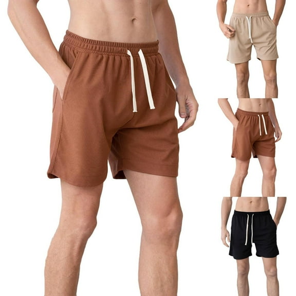 ZZwxWA Mens Workout Shorts Sports Fashion Casual Short Pants Printed Plus Size Male Shorts Workwear Elastic Summer Clothing Holiday Beach Loose Fit Trousers Quick-Dry Pockets Pants