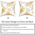 thumbnail image 4 of Nautical Coastal Throw Pillow Covers 18"x18" Set of 2 Beach Theme Orange Coral Starfish Pillow Cover Cotton Summer Couch Pillow Cases Outdoor Sofa Cushion Cover Modern Decor for Bed Living Room, 4 of 4