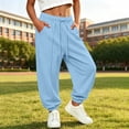 thumbnail image 4 of Wilark Girls Sweatpants with Pockets Fashion Drawstring Elastic Waist Casual Running Baggy Joggers for Kids Blue 14, 4 of 9