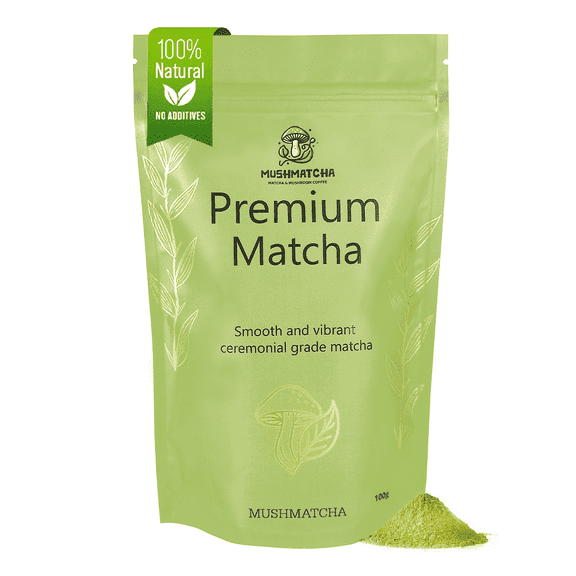 MushMatcha Matcha Green Tea Powder Ceremonial Grade Organic 1-Count 3.5oz