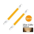 thumbnail image 1 of Bombillas Led 15W 118Mm Bombilla Led Cob 110V 230 V Reemplazar Lámpara Halógena Blanco Cálido Blanco Frío 2 Uds R7S Advancent HA024527-03, 1 of 5