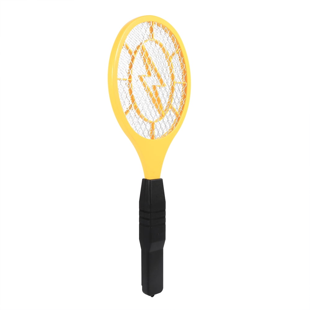Electric Insect Pest Bug Flying Mosquito Zapper Swatter Killer Racket Bat Rechargeable Yellow