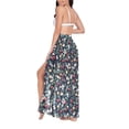 thumbnail image 3 of Women Sarong Wraps Cherry and Leaves Swimsuit Beach Pareo Bikini Coverups Skirt L, 3 of 7