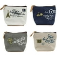 thumbnail image 2 of Small Coin Purse, 4 Pack of Cute Patterns Canvas Coin Purse with Smooth Zip Mini Wallet for Storing Coin, Credit Card, ID Card, Keys, Lipstick, 2 of 7