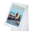 thumbnail image 1 of Morro Bay, CA, Sea Lions (100% Cotton Tea Towel, Decorative Hand Towel, Kitchen and Home), 1 of 3