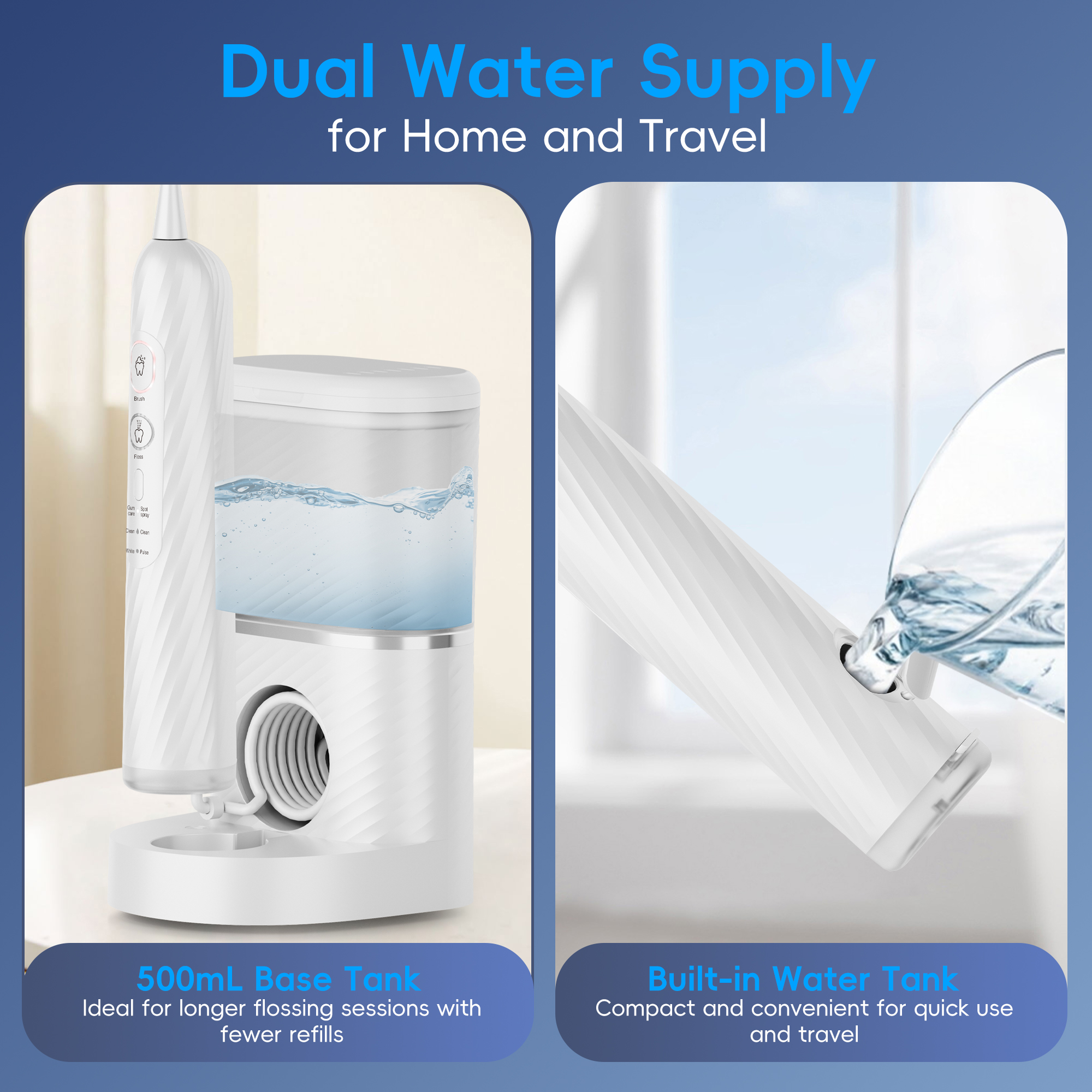NICEBAY 2-in-1 Electric Toothbrush and Water Flosser Combo photo 7