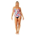 thumbnail image 3 of Anne Cole Womens Twist-Front Bandeau Ta White Print XS, 3 of 6