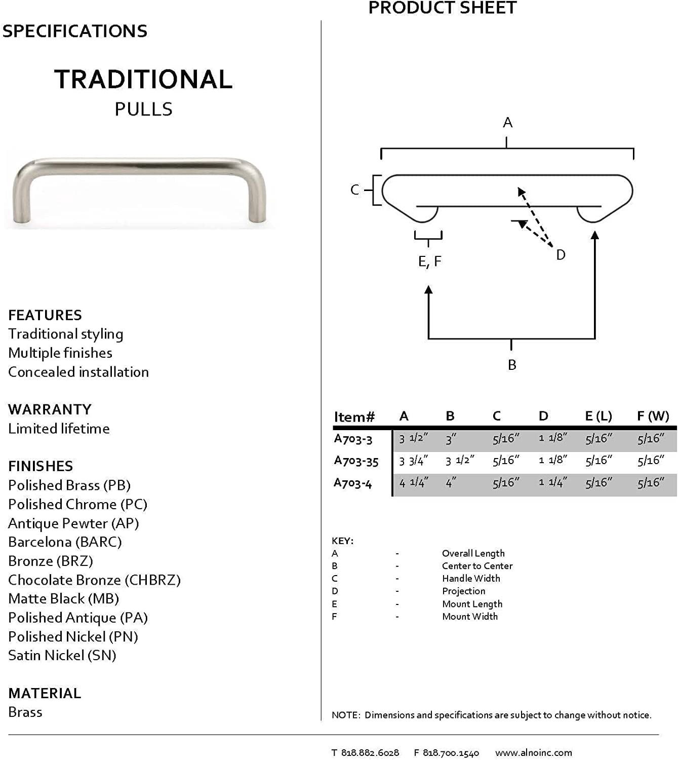Contemporary 3" Center Appliance Pull, Matte Black