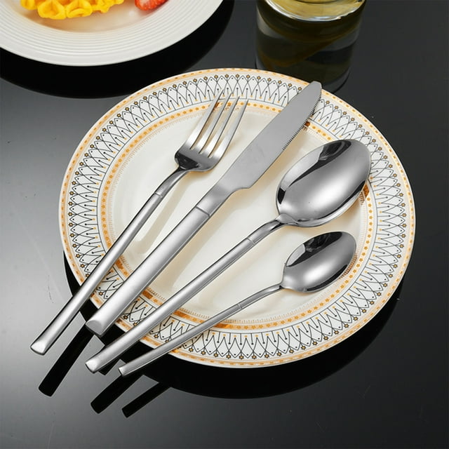 Stainless Steel Cutlery 24 Piece Set Knife Fork Spoon Hotel Gift Box Cutlery Set