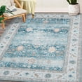 thumbnail image 6 of 9x12 Vintage Area Rug Machine Washable Distressed Non-Slip Low Pile Stain-Resistant No-Shedding Easy-Clean Dining Accent Rug Green, 6 of 9