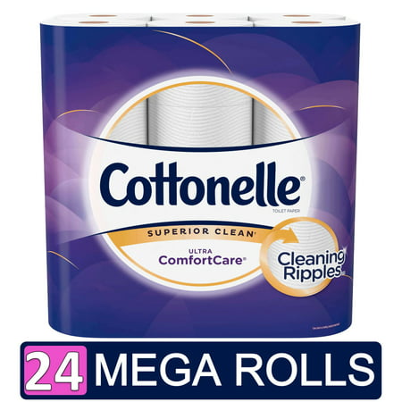 Cottonelle Ultra ComfortCare Toilet Paper, 24 Mega Rolls (=96 Regular