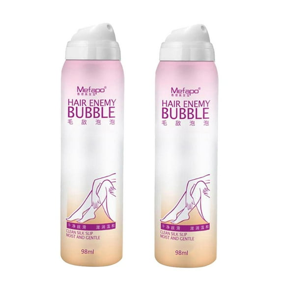 Cremas de espuma depilación indolora con burbujas 2 uds, sin daños para hombres y mujeres Yinane spray depilatorio 98ml