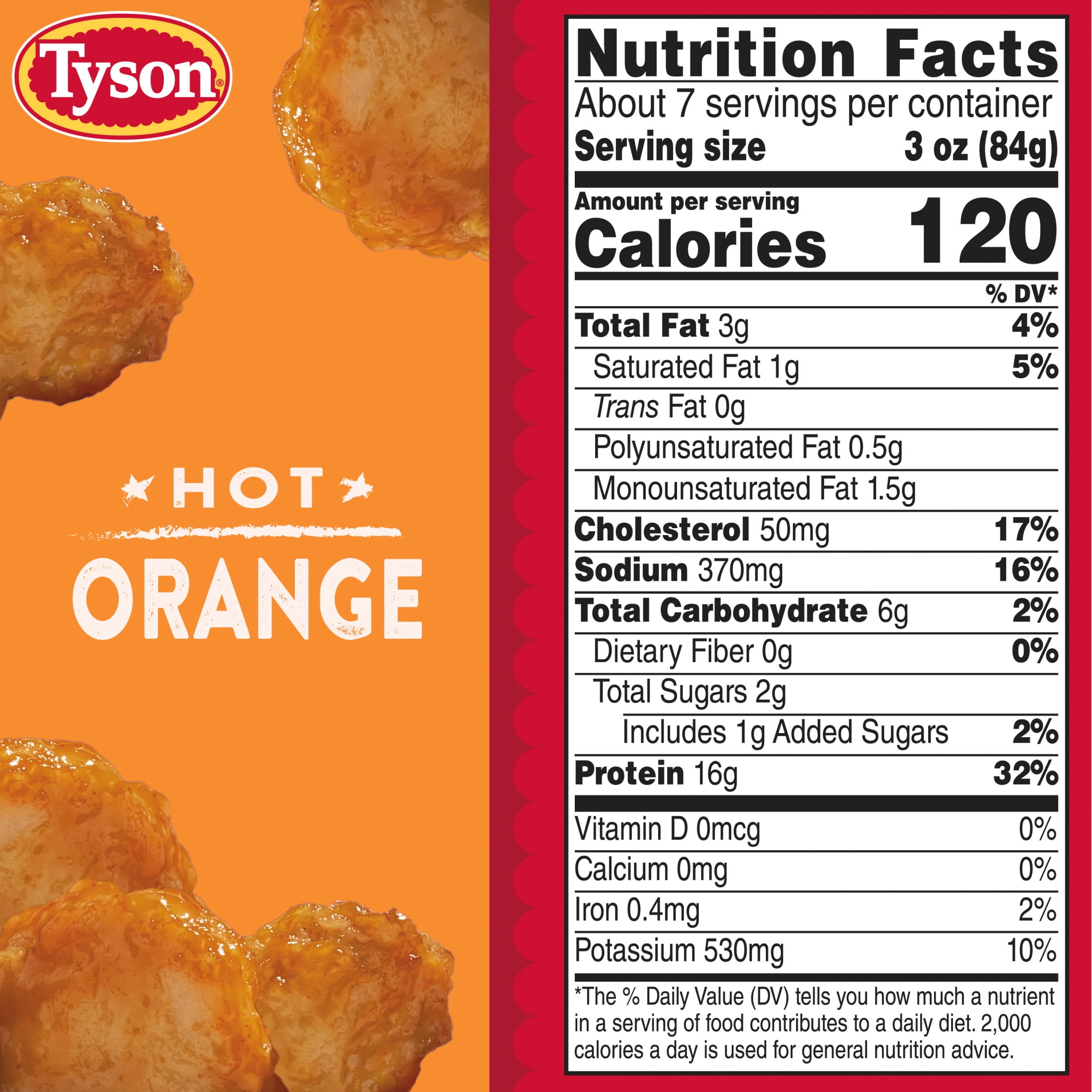 Tyson Hot Orange Boneless Chicken Bites, 20 oz (Frozen, Fully Cooked)