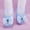Blue, variant on Ballet Shoes for Girls Comfort Stretch Bow Round Toe Split Sole Princess Shoes with Cross Elastic Straps Lightweight Slip On Gymnastics Training Dance Shoes