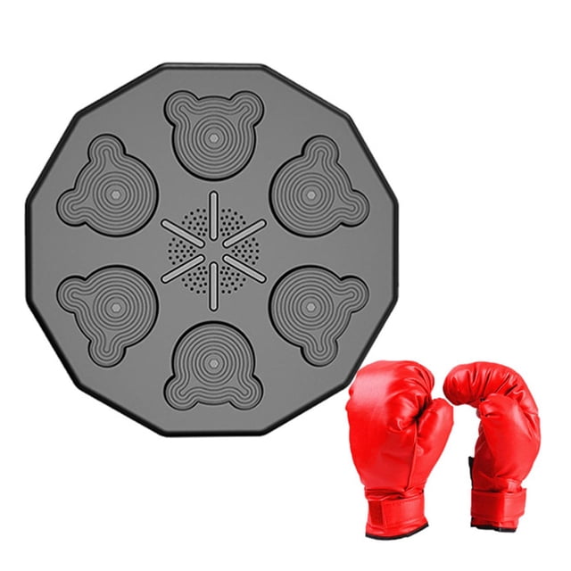 Boxing Trainer Exercise LED Lighted Training Equipment Sports Fitness Wall Mount with Adults Gloves