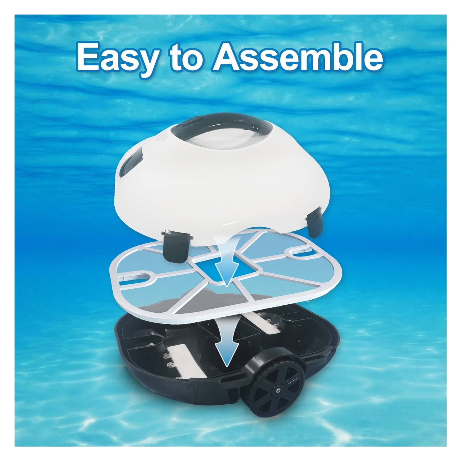 Full Automatic Robotic Pool Cleaner Self-Parking Cordless Pool Vacuum Cleaner Robot