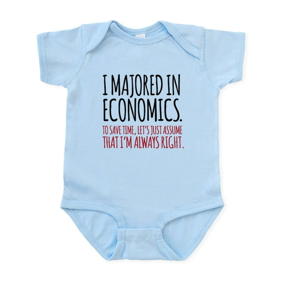 CafePress - Majored In Economics Body Suit - Baby Light Bodysuit, Size Newborn - 24 Months