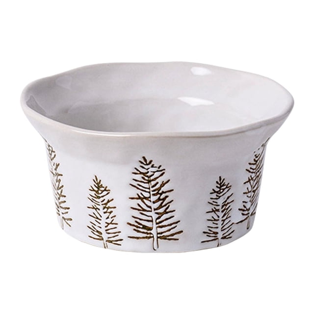 Rongfmy 1PC Christmas Dinnerware Present Christmas Tableware for Party Table Festive White Bowl