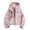Pink, variant on Womens Cropped Rain Jacket Lightweight Waterproof Breathable Drawstring Hood Zip Up Adjustable Cuffs Windbreaker with Zipper Pockets Purple L