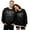 Black, variant on Valentine Sweatshirt for Women Love Heart Graphic Shirt Couple's Printed Crew Neck Hoodless Men Pullover Hoodie Tops