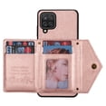 thumbnail image 5 of Decase for Samsung Galaxy A12 5G Case with Card Holder,Slim Envelope Crossbody Lanyard Flip Magnetic Folding Purse Protective Back Case with Zipper Pocket Kickstand Shoulder Strap for Women,Rosegold, 5 of 5
