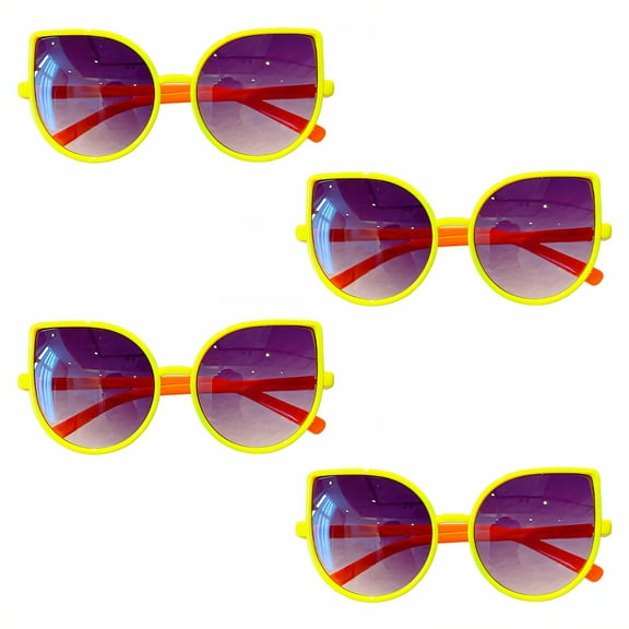GJX 4Pcs Baby Sunglasses Toddler Sunglasses Boys Age 3-5 Cute Sunglasses,Yellow