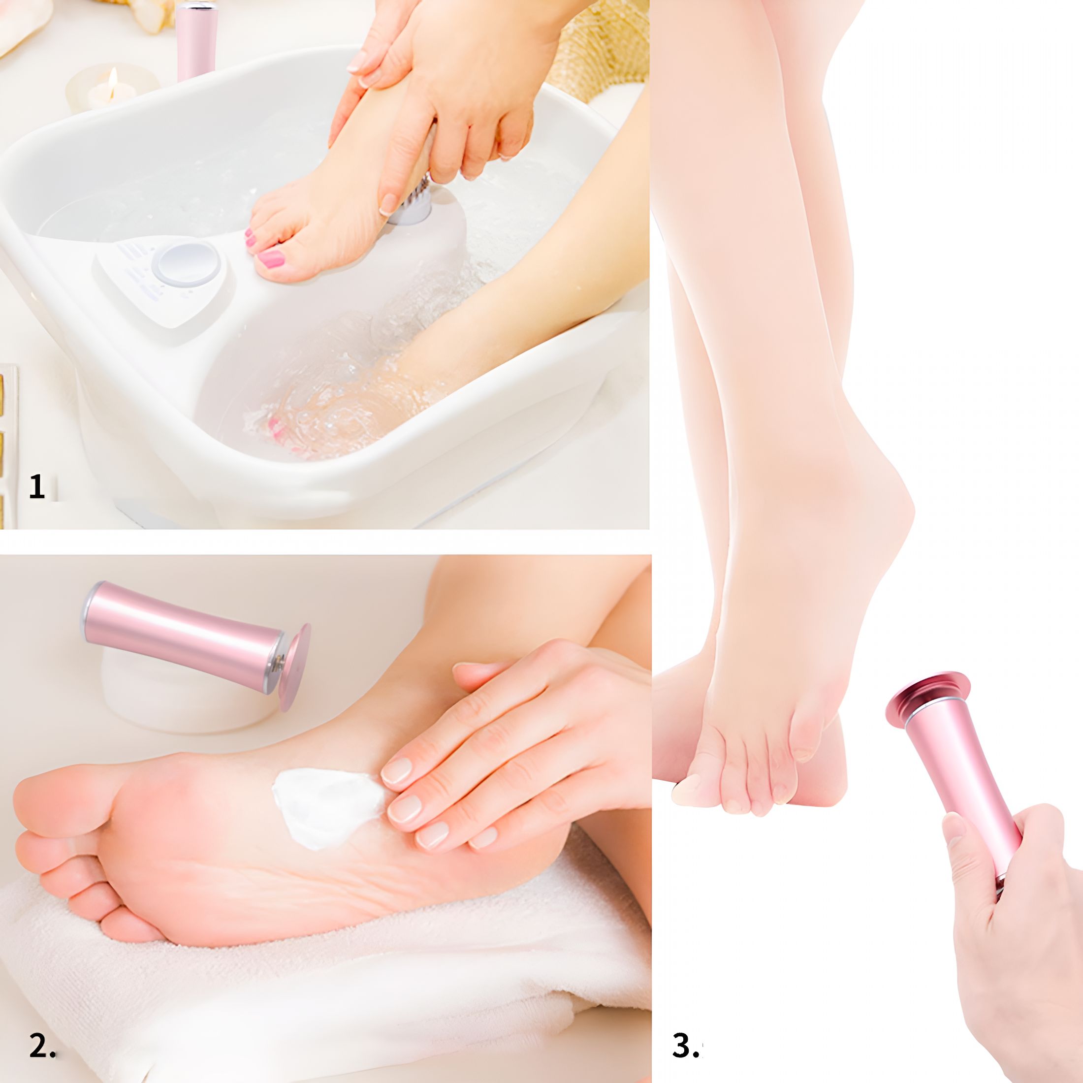 XIRQI 2026 New Electric Foot Callus Remover Portable Removal Massager Pink for Foot Care, Callus Removal, Home Use, Smooth Skin, Pedicure Treatment.
