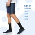thumbnail image 5 of 10 Pairs Men's Moisture Control Crew Socks, DISEN Cushioned Athletic Work Boot Socks, Size 7-11.5, Black/White, 5 of 7